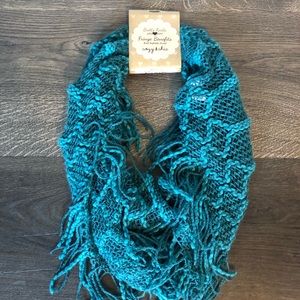 New blue infinity scarf with tags
